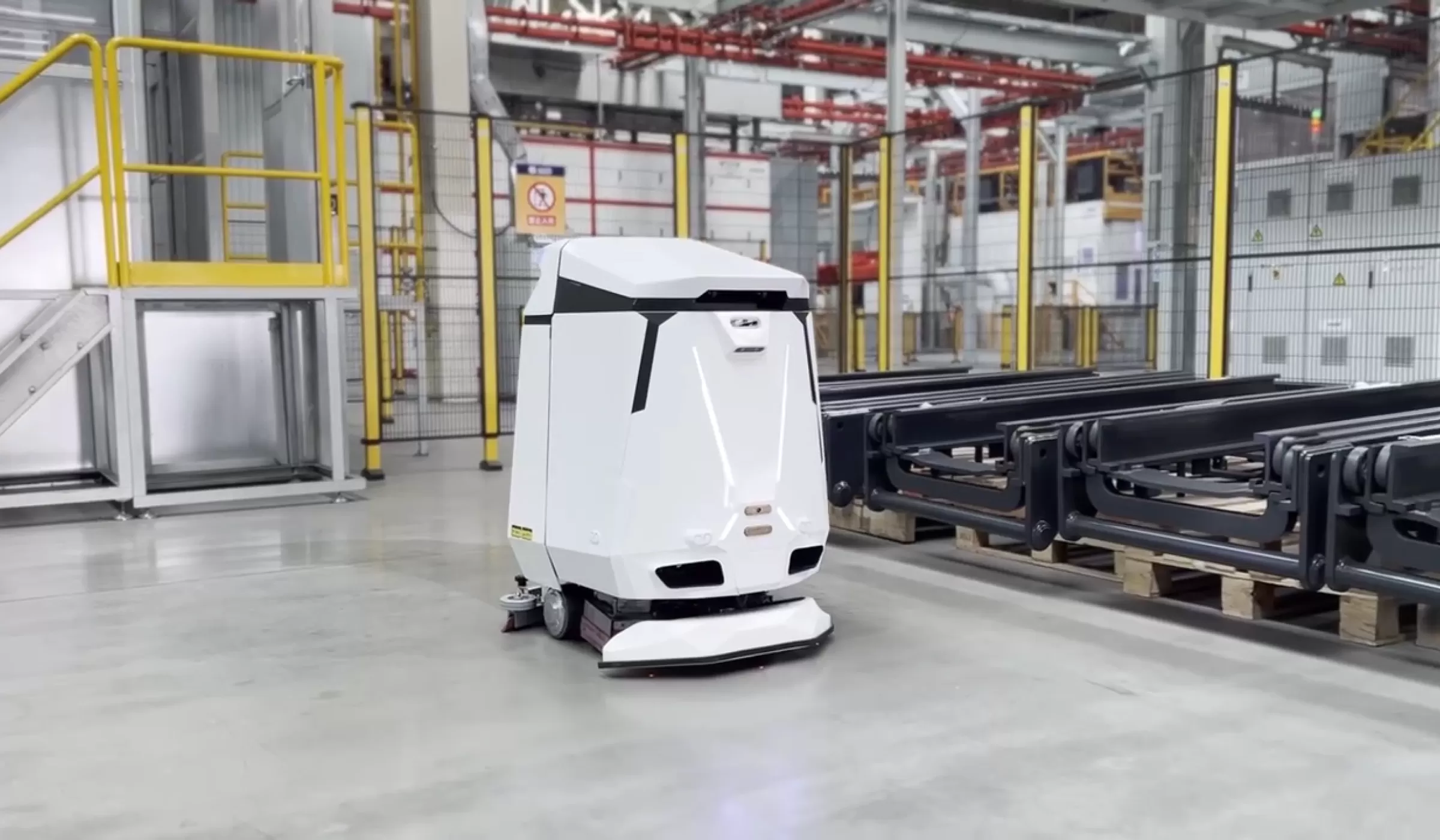 industrial floor scrubber